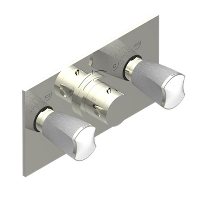 THG - Trim For Thg Thermostat With 2 Valves Ref. 5 401ahm/us Rough Part Supplied With Fixing Box, Item To Be Installed Horizontal - Nickel Polished