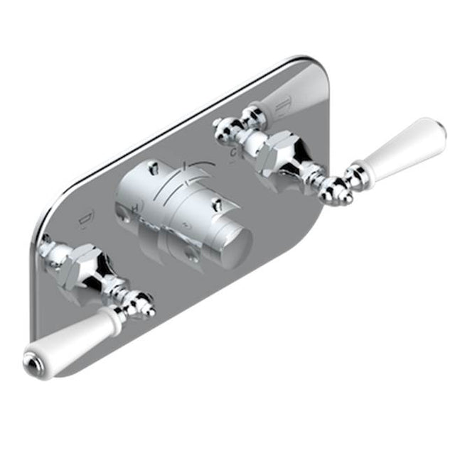 THG - Trim For Thg Thermostat With 2 Valves Ref. 5 401ahm/us Rough Part Supplied With Fixing Box, Item To Be Installed Horizontal - Umber PVD