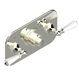 THG - Trim For Thg Thermostat With 2 Valves Ref. 5 401ahm/us Rough Part Supplied With Fixing Box, Item To Be Installed Horizontal - Nickel Polished