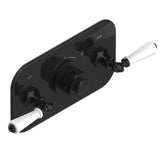 THG - Trim For Thg Thermostat With 2 Valves Ref. 5 401ahm/us Rough Part Supplied With Fixing Box, Item To Be Installed Horizontal - Brown Bronze Color PVD
