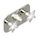 THG - Trim For Thg Thermostat With 2 Valves Ref. 5 401ahm/us Rough Part Supplied With Fixing Box, Item To Be Installed Horizontal - Nickel Polished