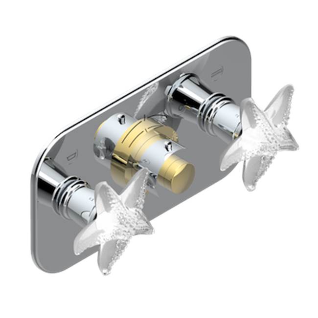 THG - Trim For Thg Thermostat With 2 Valves Ref. 5 401ahm/us Rough Part Supplied With Fixing Box, Item To Be Installed Horizontal - Chrome Polished Gold Polished