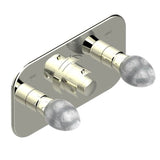 THG - Trim For Thg Thermostat With 2 Valves Ref. 5 401ahm/us Rough Part Supplied With Fixing Box, Item To Be Installed Horizontal - Nickel Polished