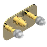 THG - Trim For Thg Thermostat With 2 Valves Ref. 5 401ahm/us Rough Part Supplied With Fixing Box, Item To Be Installed Horizontal - Gold Polished