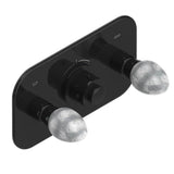 THG - Trim For Thg Thermostat With 2 Valves Ref. 5 401ahm/us Rough Part Supplied With Fixing Box, Item To Be Installed Horizontal - Brown Bronze Color PVD
