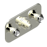 THG - Trim For Thg Thermostat With 2 Valves Ref. 5 401ahm/us Rough Part Supplied With Fixing Box, Item To Be Installed Horizontal - Nickel Polished