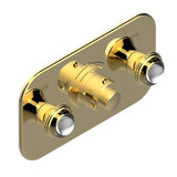 THG - Trim For Thg Thermostat With 2 Valves Ref. 5 401ahm/us Rough Part Supplied With Fixing Box, Item To Be Installed Horizontal - Gold Polished