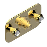 THG - Trim For Thg Thermostat With 2 Valves Ref. 5 401ahm/us Rough Part Supplied With Fixing Box, Item To Be Installed Horizontal - Gold Color PVD