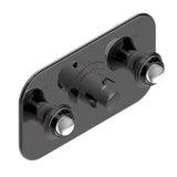 THG - Trim For Thg Thermostat With 2 Valves Ref. 5 401ahm/us Rough Part Supplied With Fixing Box, Item To Be Installed Horizontal - Matt Graphite PVD