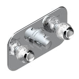 THG - Trim For Thg Thermostat With 2 Valves Ref. 5 401ahm/us Rough Part Supplied With Fixing Box, Item To Be Installed Horizontal - Umber PVD