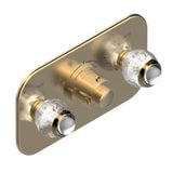 THG - Trim For Thg Thermostat With 2 Valves Ref. 5 401ahm/us Rough Part Supplied With Fixing Box, Item To Be Installed Horizontal - Matt Umber PVD