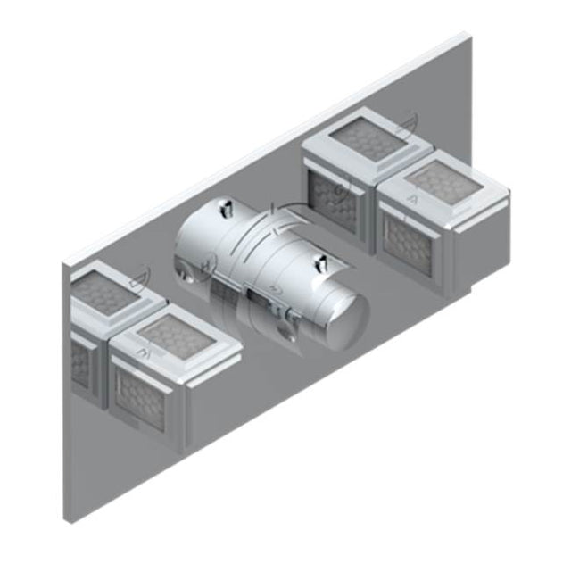 THG - Trim For Thg Thermostat With 2 Valves Ref. 5 401ahm/us Rough Part Supplied With Fixing Box, Item To Be Installed Horizontal - Umber PVD