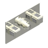 THG - Trim For Thg Thermostat With 2 Valves Ref. 5 401ahm/us Rough Part Supplied With Fixing Box, Item To Be Installed Horizontal - Nickel Polished