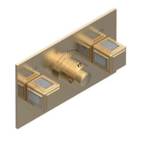 THG - Trim For Thg Thermostat With 2 Valves Ref. 5 401ahm/us Rough Part Supplied With Fixing Box, Item To Be Installed Horizontal - Matt Umber PVD