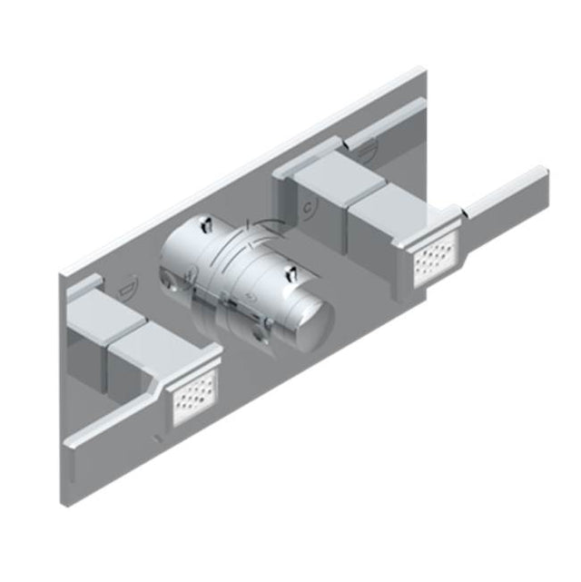 THG - Trim For Thg Thermostat With 2 Valves Ref. 5 401ahm/us Rough Part Supplied With Fixing Box, Item To Be Installed Horizontal - Umber PVD