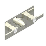THG - Trim For Thg Thermostat With 2 Valves Ref. 5 401ahm/us Rough Part Supplied With Fixing Box, Item To Be Installed Horizontal - Nickel Polished