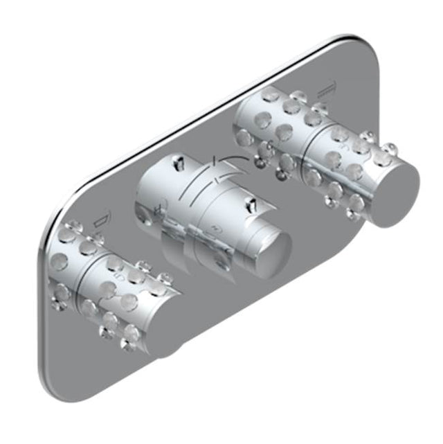 THG - Trim For Thg Thermostat With 2 Valves Ref. 5 401ahm/us Rough Part Supplied With Fixing Box, Item To Be Installed Horizontal - Umber PVD