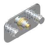 THG - Trim For Thg Thermostat With 2 Valves Ref. 5 401ahm/us Rough Part Supplied With Fixing Box, Item To Be Installed Horizontal - Chrome Polished Gold Polished