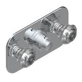 THG - Trim For Thg Thermostat With 2 Valves Ref. 5 401ahm/us Rough Part Supplied With Fixing Box, Item To Be Installed Horizontal - Umber PVD