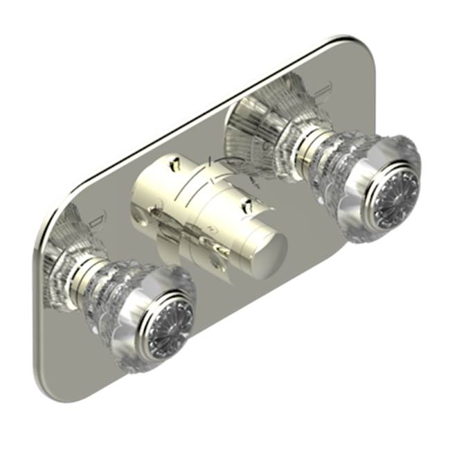 THG - Trim For Thg Thermostat With 2 Valves Ref. 5 401ahm/us Rough Part Supplied With Fixing Box, Item To Be Installed Horizontal - Nickel Polished