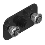 THG - Trim For Thg Thermostat With 2 Valves Ref. 5 401ahm/us Rough Part Supplied With Fixing Box, Item To Be Installed Horizontal - Brown Bronze Color PVD