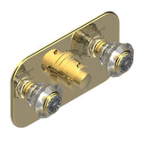 THG - Trim For Thg Thermostat With 2 Valves Ref. 5 401ahm/us Rough Part Supplied With Fixing Box, Item To Be Installed Horizontal - Gold Color PVD