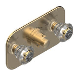 THG - Trim For Thg Thermostat With 2 Valves Ref. 5 401ahm/us Rough Part Supplied With Fixing Box, Item To Be Installed Horizontal - Matt Umber PVD