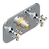 THG - Trim For Thg Thermostat With 2 Valves Ref. 5 401ahm/us Rough Part Supplied With Fixing Box, Item To Be Installed Horizontal - Chrome Polished Gold Polished