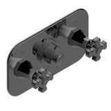 THG - Trim For Thg Thermostat With 2 Valves Ref. 5 401ahm/us Rough Part Supplied With Fixing Box, Item To Be Installed Horizontal - Matt Graphite PVD