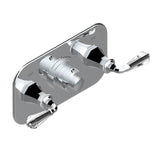 THG - Trim For Thg Thermostat With 2 Valves Ref. 5 401ahm/us Rough Part Supplied With Fixing Box, Item To Be Installed Horizontal - Umber PVD