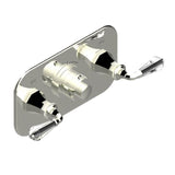 THG - Trim For Thg Thermostat With 2 Valves Ref. 5 401ahm/us Rough Part Supplied With Fixing Box, Item To Be Installed Horizontal - Nickel Polished