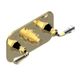 THG - Trim For Thg Thermostat With 2 Valves Ref. 5 401ahm/us Rough Part Supplied With Fixing Box, Item To Be Installed Horizontal - Gold Polished