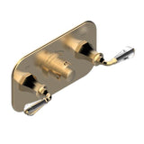 THG - Trim For Thg Thermostat With 2 Valves Ref. 5 401ahm/us Rough Part Supplied With Fixing Box, Item To Be Installed Horizontal - Matt Umber PVD
