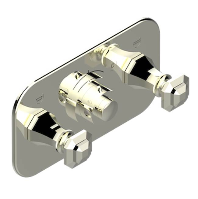 THG - Trim For Thg Thermostat With 2 Valves Ref. 5 401ahm/us Rough Part Supplied With Fixing Box, Item To Be Installed Horizontal - Nickel Polished