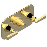 THG - Trim For Thg Thermostat With 2 Valves Ref. 5 401ahm/us Rough Part Supplied With Fixing Box, Item To Be Installed Horizontal - Gold Polished