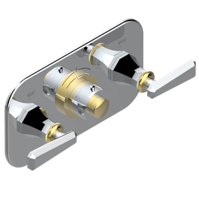 THG - Trim For Thg Thermostat With 2 Valves Ref. 5 401ahm/us Rough Part Supplied With Fixing Box, Item To Be Installed Horizontal - Chrome Polished Gold Polished
