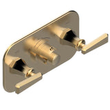 THG - Trim For Thg Thermostat With 2 Valves Ref. 5 401ahm/us Rough Part Supplied With Fixing Box, Item To Be Installed Horizontal - Matt Umber PVD