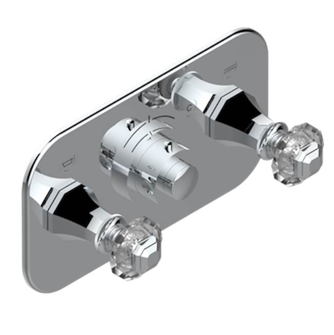 THG - Trim For Thg Thermostat With 2 Valves Ref. 5 401ahm/us Rough Part Supplied With Fixing Box, Item To Be Installed Horizontal - Umber PVD