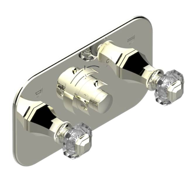 THG - Trim For Thg Thermostat With 2 Valves Ref. 5 401ahm/us Rough Part Supplied With Fixing Box, Item To Be Installed Horizontal - Nickel Polished