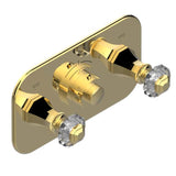 THG - Trim For Thg Thermostat With 2 Valves Ref. 5 401ahm/us Rough Part Supplied With Fixing Box, Item To Be Installed Horizontal - Gold Color PVD