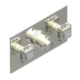THG - Trim For Thg Thermostat With 2 Valves Ref. 5 401ahm/us Rough Part Supplied With Fixing Box, Item To Be Installed Horizontal - Nickel Polished