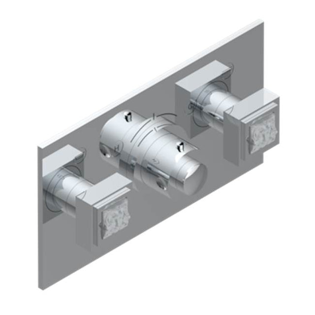 THG - Trim For Thg Thermostat With 2 Valves Ref. 5 401ahm/us Rough Part Supplied With Fixing Box, Item To Be Installed Horizontal - Umber PVD