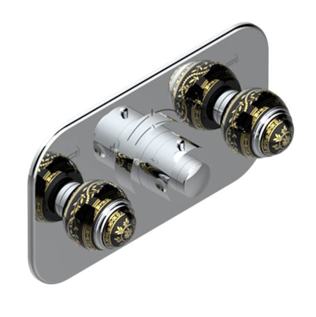 THG - Trim For Thg Thermostat With 2 Valves Ref. 5 401ahm/us Rough Part Supplied With Fixing Box, Item To Be Installed Horizontal - Umber PVD