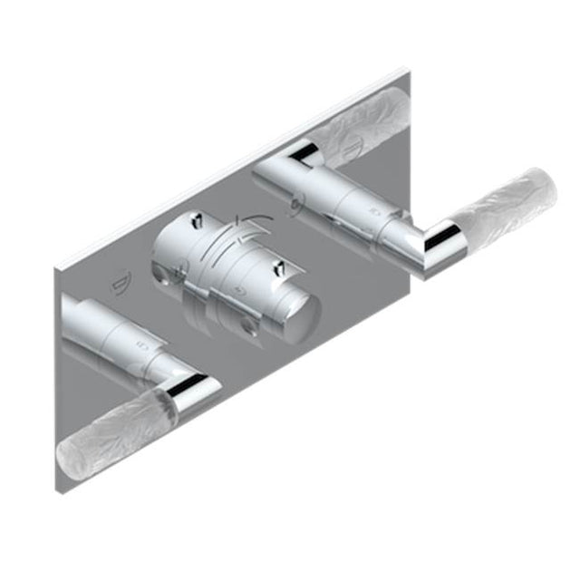 THG - Trim For Thg Thermostat With 2 Valves Ref. 5 401ahm/us Rough Part Supplied With Fixing Box, Item To Be Installed Horizontal - Umber PVD