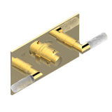 THG - Trim For Thg Thermostat With 2 Valves Ref. 5 401ahm/us Rough Part Supplied With Fixing Box, Item To Be Installed Horizontal - Gold Color PVD