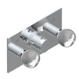 THG - Trim For Thg Thermostat With 2 Valves Ref. 5 401ahm/us Rough Part Supplied With Fixing Box, Item To Be Installed Horizontal - Umber PVD
