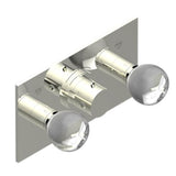 THG - Trim For Thg Thermostat With 2 Valves Ref. 5 401ahm/us Rough Part Supplied With Fixing Box, Item To Be Installed Horizontal - Nickel Polished