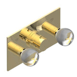 THG - Trim For Thg Thermostat With 2 Valves Ref. 5 401ahm/us Rough Part Supplied With Fixing Box, Item To Be Installed Horizontal - Gold Polished