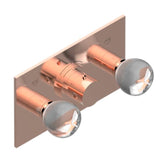 THG - Trim For Thg Thermostat With 2 Valves Ref. 5 401ahm/us Rough Part Supplied With Fixing Box, Item To Be Installed Horizontal - Blush PVD