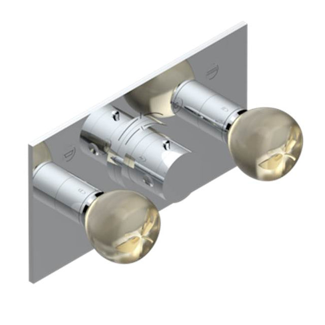 THG - Trim For Thg Thermostat With 2 Valves Ref. 5 401ahm/us Rough Part Supplied With Fixing Box, Item To Be Installed Horizontal - Umber PVD